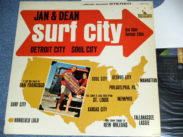 画像1: JAN & DEAN - SURF CITY ( Ex+/Ex+ )  / 1963 US ORIGINAL STEREO  LP 