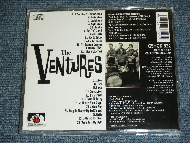 画像: THE VENTURES -  A GO-GO + WHERE THE SCTION IS ( 2 in 1 )/ 1995  UK& EU Used CD 