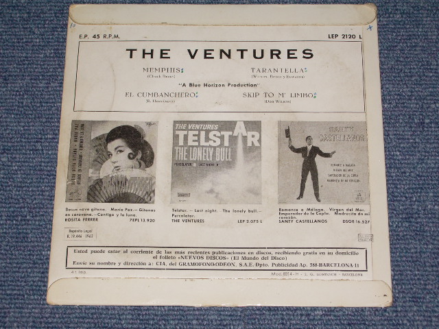 画像: THE VENTURES - MEMPHIS (With TRANTELLA) ( VG+++/Ex+ )  / 1963 SPAIN Original 7" EP With PICTURE SLEEVE 