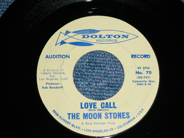 画像: THE MOON STONES ( BOB BOGGLE & DON WILSON WORKS of THE VENTURES ) - MY TRUE LOVE ( MINT-/MINT- ) / 1963 US ORIGINAL Audition Label PROMO 7"45's Single