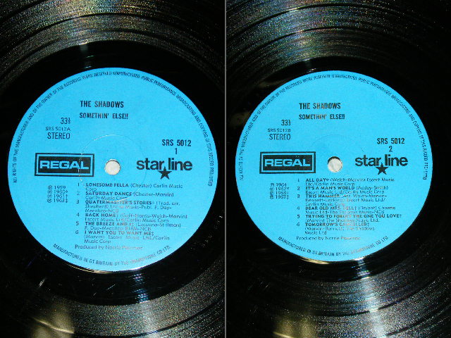 画像: THE SHADOWS - SOMETHIN' ELSE / 1969? UK ORIGINAL Used  LP 