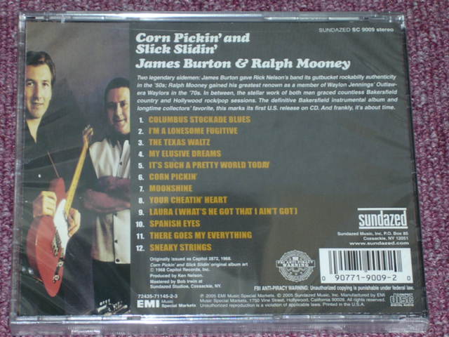 画像: JAMES BURTON & RALPH MOONEY - CORN PICKIN' AND SLICK SLIDIN' / 2005 US AMERICA "BRAND NEW SEALED"  CD