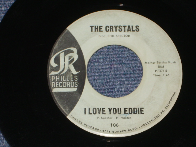 画像: THE CRYSTALS - HE'S A REBEL  ( BLUE LABEL Matrix TCY-7 & 8  VG+++/VG+++ ) / 1962 US ORIGINAL 7" SINGLE 