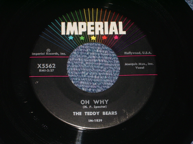 画像: TEDDY BEARS - OH WHY ( MINT-/MINT- ) / 1959 US ORIGINAL  7" SINGLE With COMPANY SLEEVE 