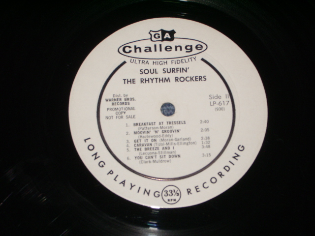 画像: RHYTHM ROCERS - SOUL SURFIN' / 1963 US ORIGINAL White Label Promo MONO LP 