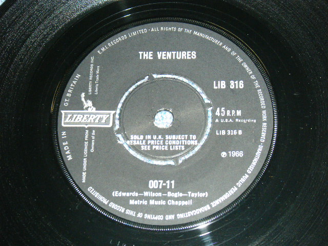 画像: THE VENTURES - SECRET AGENT MAN ( Ex-/Ex++ ) / 1966  UK ORIGINAL 7" SINGLE 