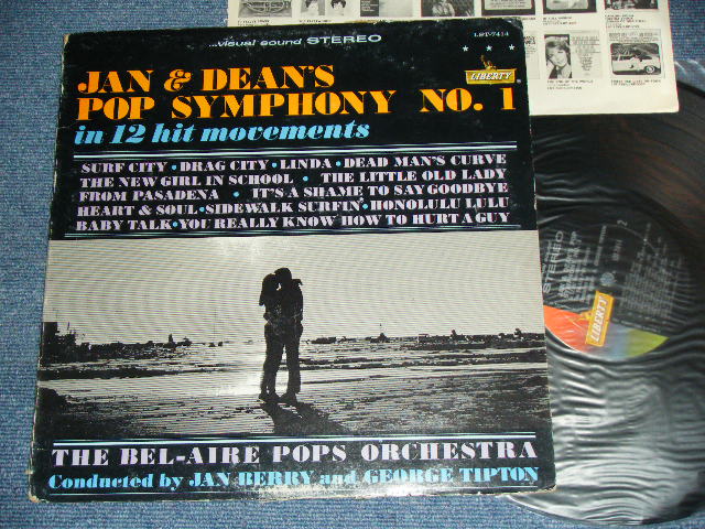 画像1: BEL-AIRE POPS ORCHESTRA ( Conducted by JAN BERRY & GEROGE TIPTON )  - JAN & DEAN'S POP SYMPHONY NO.1 ( VG++/Ex++ )  / 1965 US ORIGINAL STEREO  LP 