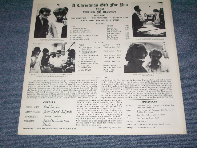 画像:  VA ( CRYSTALS+RONETTES+DARLEN LOVE+More ) - A CHRISTMAS GIFT FOR YOU ( Ex+++ / Ex++ )  /1964  US Original 1st Label BLUE LABEL MONO LP  