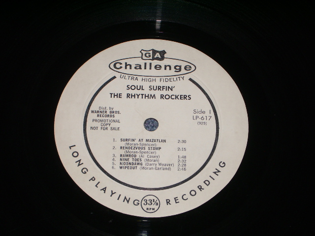 画像: RHYTHM ROCERS - SOUL SURFIN' / 1963 US ORIGINAL White Label Promo MONO LP 