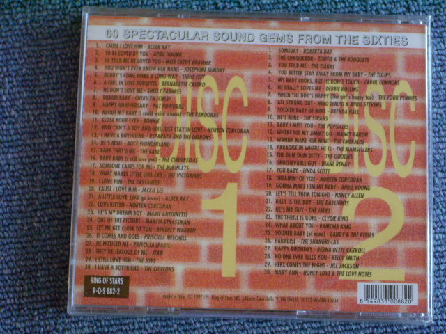 画像: V.A. - TOUCH THE WALL OF SOUND 60 SPECTACULAR SOUND GEMS FROM THE SIXTIES / 1997 ITALIAN SEALED 2-CD 