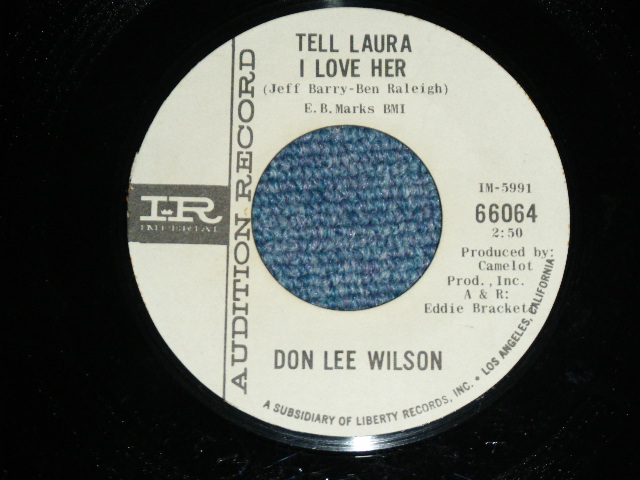 画像1: DON LEE WILSON -  TELL .LAULA I LOVE HER ( THIN LOGO STYLE / Ex+++/Ex++ )  / 1964 US ORIGINAL White  Label Promo 7"SINGLE