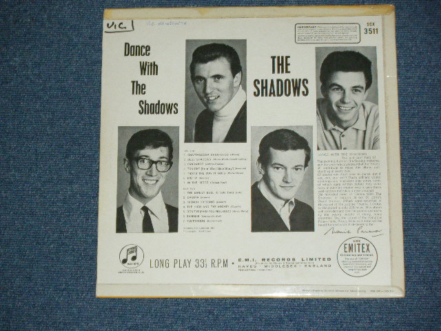 画像: THE SHADOWS - DANCE WITH THE SHADOWS ( Ex+/Ex+++,Ex++ ) / 1964 UK ORIGINAL "BLUE Columbia " Label  Large Small  STEREO LP 