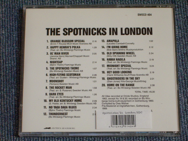 画像: THE SPOTNICKS - OUT-A-SPACE  IN LONDON / 1989 SWEDEN Original Used CD 