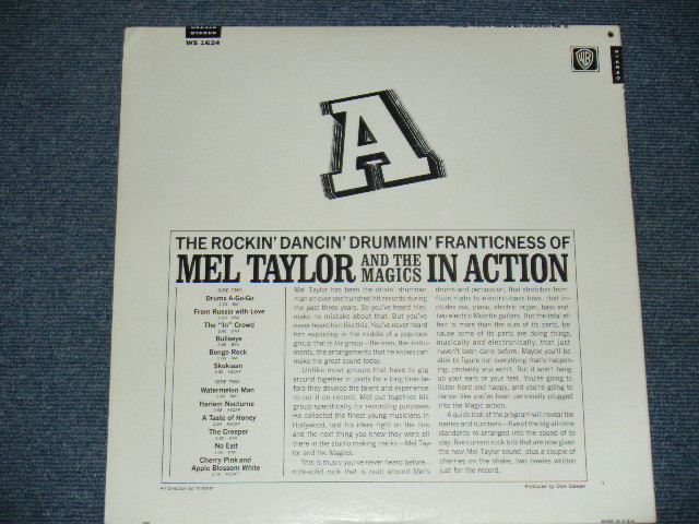 画像: MEL TAYLOR ( DRUMMER of THE VENTURES ) - IN ACTION ( Ex+++/MINT- ) / 1966 US ORIGINAL STEREO  LP  