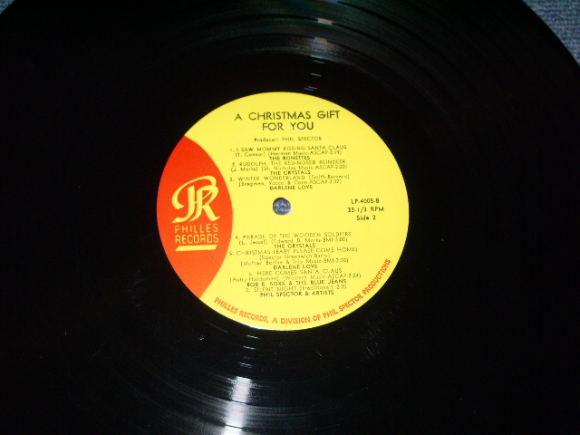 画像:  VA ( CRYSTALS+RONETTES+DARLEN LOVE+More ) - A CHRISTMAS GIFT FOR YOU ( Ex-,Ex/Ex+++  )  /1964  US Original 2nd Press Label YELLOW LABEL MONO LP  