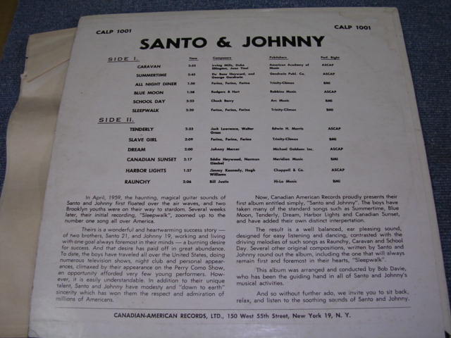 画像: SANTO & JOHNNY - SANTO & JOHNNY ( DEBUT ALBUM included SLEEP WALK ) / 1959 US ORIGINAL STEREO LP 