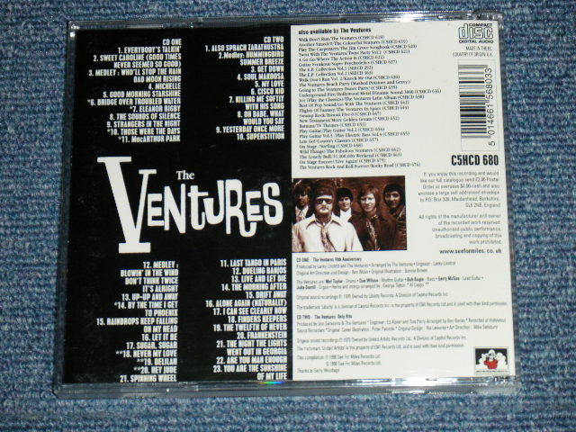 画像: THE VENTURES - 10TH ANNIVERSARY ALBUM + ONLY HITS  (  4LPs in 2 CDs ) / 1998  UK& EU Used  2 CD 