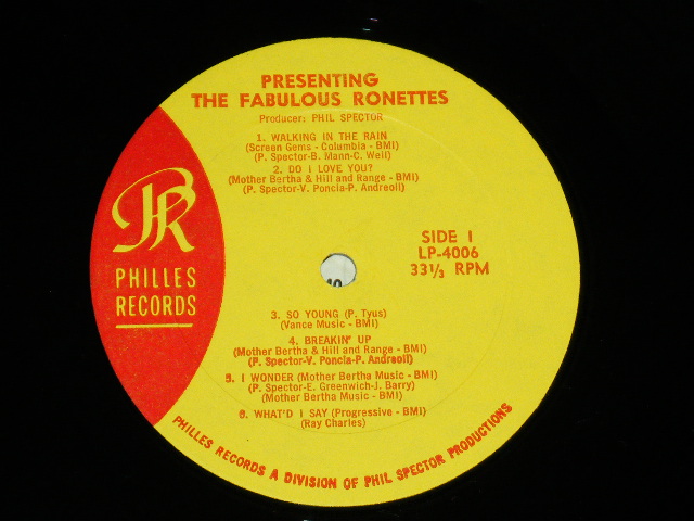 画像: RONETTES -  ...PRESENTING THE FABULOUS RONETTES ( Ex++/Ex++ ) / 1964 US Original YELLOW Label  MONO LP 
