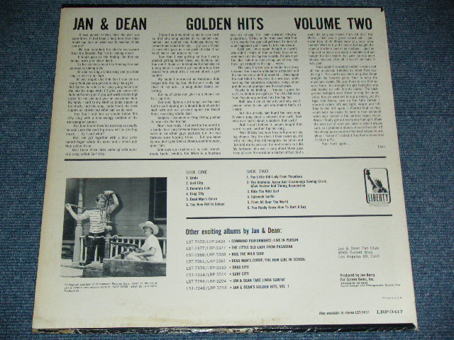 画像: JAN & DEAN -GOLDEN HITS VOL.2 ( Ex+/Ex++)  / 1965 US ORIGINAL MONO  LP 