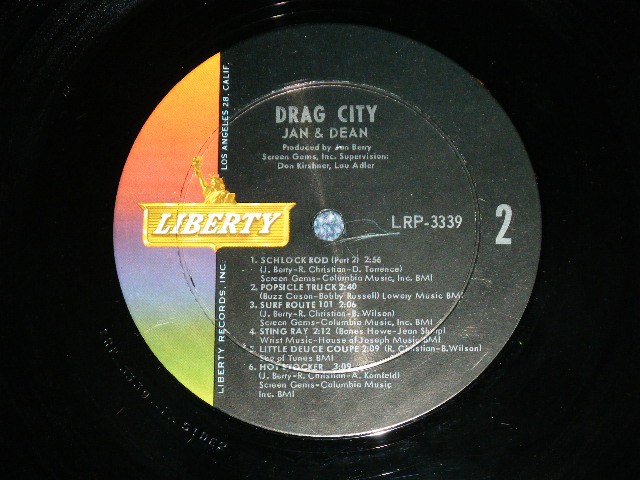 画像: JAN & DEAN - DRAG CITY ( Ex++,Ex+/MINT- )  / 1963 US ORIGINAL MONO LP 