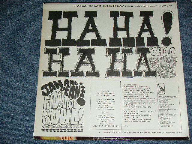 画像: JAN & DEAN - FILET OF SOUL : A "LIVE" ONE  ( Ex+++/MINT- ) / 1966 US ORIGINAL STEREO  LP 