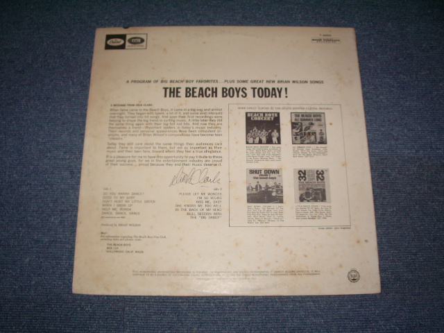 画像: The BEACH BOYS - THE BEACH BOYS TODAY  ( Ex+,VG+++/Ex+) / 1965 US ORIGINAL MONO LP