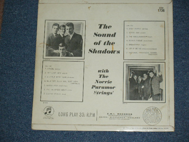 画像: THE SHADOWS - THE SOUND OF THE SHADOWS ( Ex-/Ex+  ) / 1965 UK ORIGINAL "BLUE Columbia " Label Large Logo MONO LP 