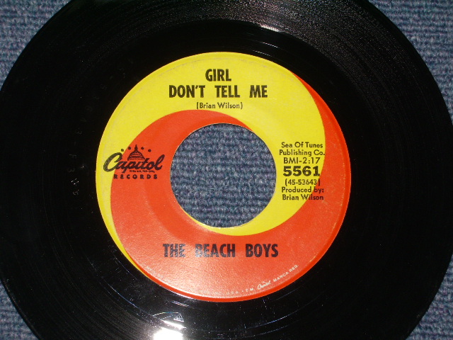 画像: THE BEACH BOYS - BARBARA ANN ( MATRIX  G4#4/F3#5 : Ex++ ) / 1965 US ORIGINAL 7" SINGLE With COMAPNY SLEEVE