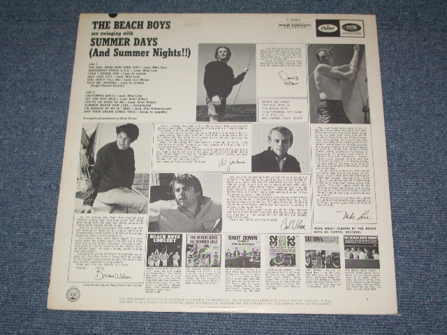 画像: The BEACH BOYS -SUMMER DAYS  ( Ex+++/Ex+++ : Matrix #  F-9/G-10 ) / 1965 US ORIGINAL MONO  LP