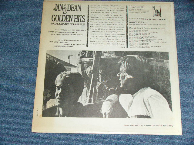 画像: JAN & DEAN -GOLDEN HITS VOL.3 ( Ex+/Ex+++ )  / 1966 US ORIGINAL Promo MONO LP 