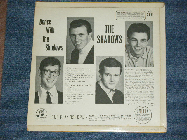 画像: THE SHADOWS - DANCE WITH THE SHADOWS ( Ex+++/MINT- ) / 1964 UK ORIGINAL "BLUE Columbia " Label  Large Logo STEREO LP 