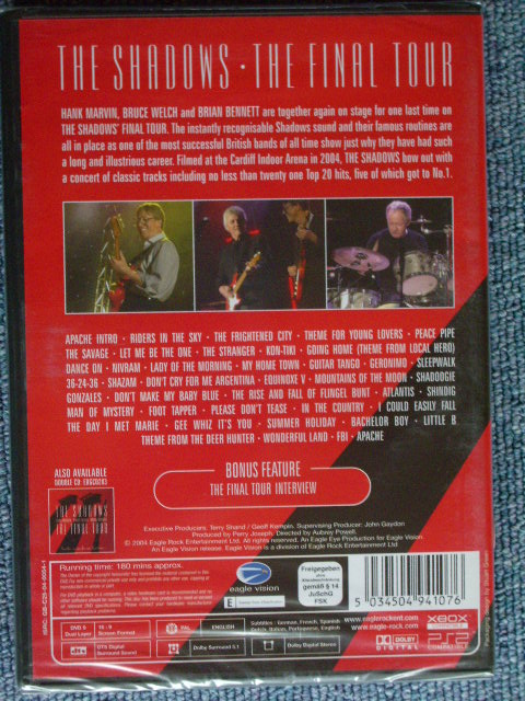 画像: SHADOWS - THE FINAL TOUR  /2000 FRANCE BRAND NEW DVD PAL system 