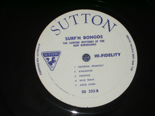 画像: THE NEW DIMENSIONS - SURFIN' BONGOS  / 1963 US ORIGINAL Mono LP 