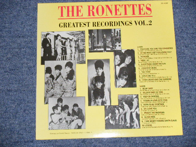 画像: THE RONETTES - GREATEST RECORDINGS VOL.2 / 1981 ITALY  Brand New LP  