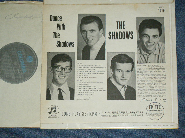 画像: THE SHADOWS - DANCE WITH THE SHADOWS ( Ex+/Ex++ ) / 1964 UK ORIGINAL "BLUE Columbia " Label MONO LP 