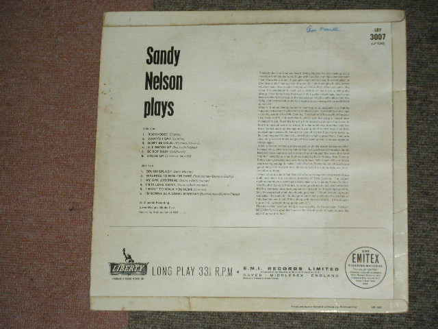 画像: SANDY NELSON - SANDY NELSON PLAYS / 1965 UK ORIGINAL MONO Used  LP 