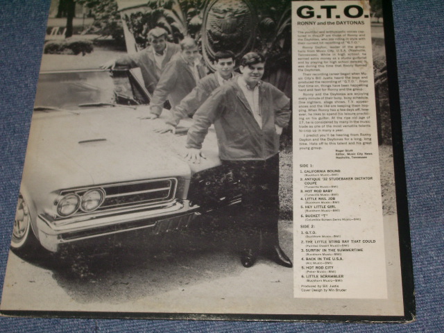 画像: RONNY AND THE DAYTONAS - G.T.O. ( Ex-/Ex+ )  / 1964 US ORIGINAL  MONO LP 