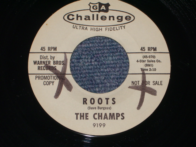 画像: THE CHAMPS - CACTUS JUICE / 1963 US ORIGINAL White Label Promo 7" Single 
