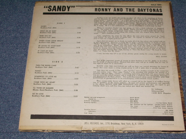 画像: RONNY AND THE DAYTONAS - SANDY   / 1966 US ORIGINAL MONO LP 