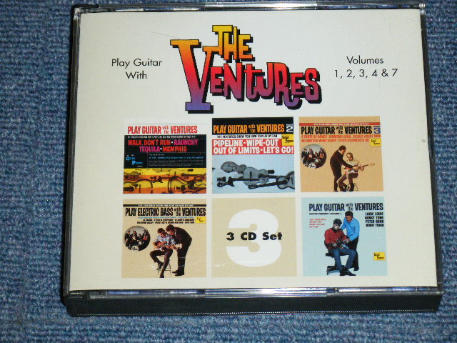 画像1: THE VENTURES - PLAY GUITAR WITH THE VENTURES VOLUME 1,2,3,4 & 7 ( 5 in 3 ) / 1998 US USED  3 CD 
