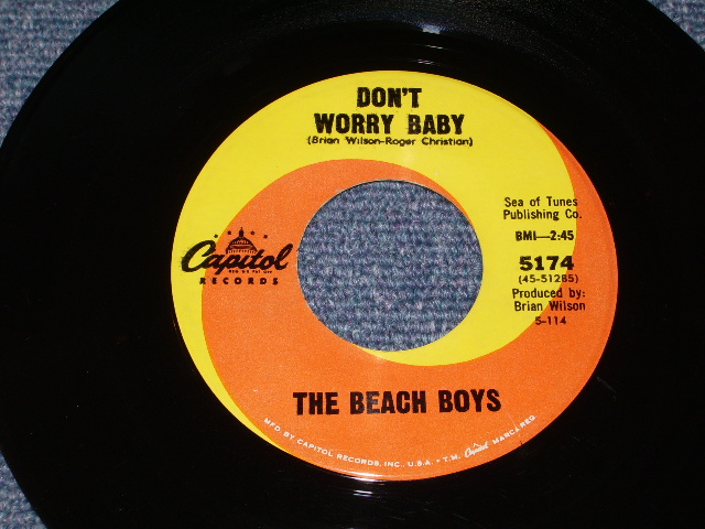 画像: THE BEACH BOYS - DON'T WORRY BABY  /  1964 US  Original Ex++/Ex++  7"Single With Picture Sleeve  