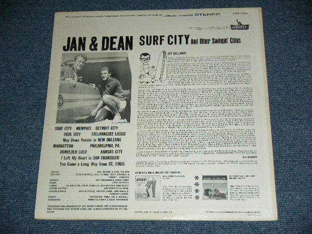 画像: JAN & DEAN - SURF CITY ( Ex++/Ex+ )  / 1963 US ORIGINAL STEREO  LP 