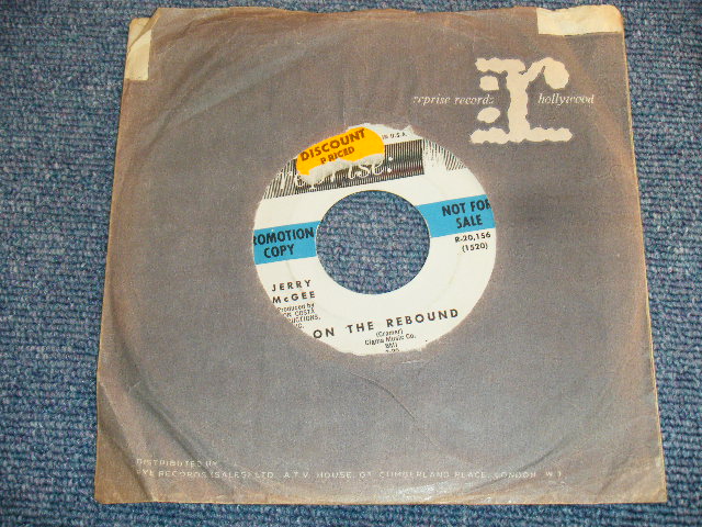 画像: JERRY McGEE ( Of THE VENTURES' LEAD GUITARIST ) -ON THE REBOUND  ( Ex++/Ex++  )　/ 1963 US ORIGINAL White Label Promo  7"45's Single With COMPANY SLEEVE 