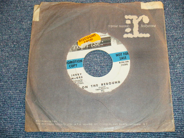 画像: JERRY McGEE ( Of THE VENTURES' LEAD GUITARIST ) -ON THE REBOUND  ( Ex++/Ex++  )　/ 1963 US ORIGINAL White Label Promo  7"45's Single With COMPANY SLEEVE 