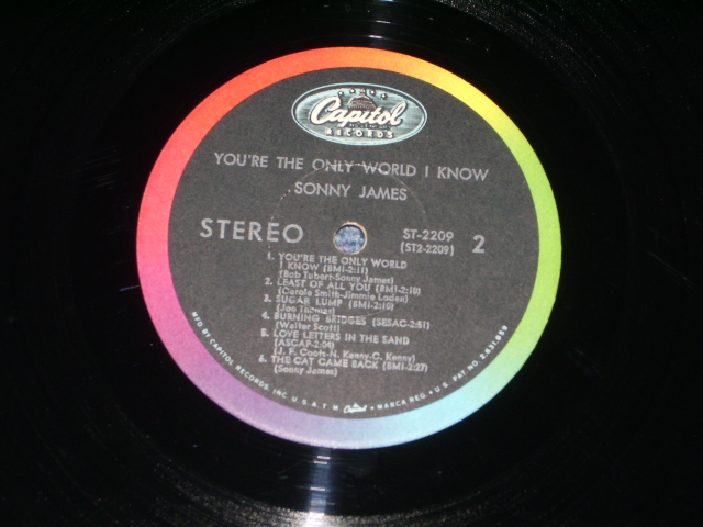 画像: SONNY JAMES - YOU'RE THE ONLY WORLD I KNOW / 1965 US ORIGINAL STEREO LP