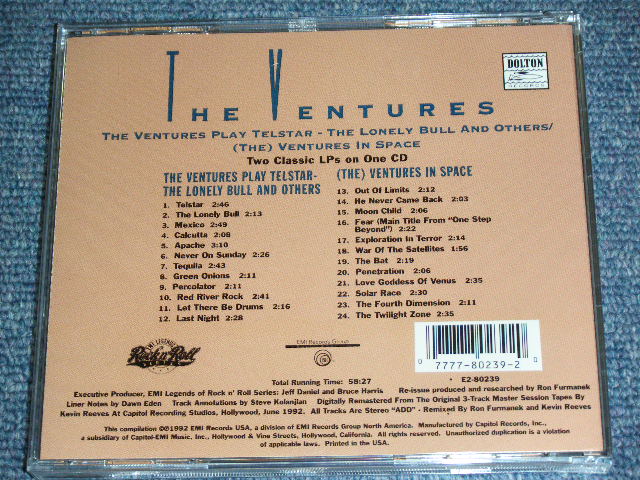 画像: THE VENTURES - PLAY TELSTAR + IN SPACE ( 2in1 : Inclded RARE TRACKS ) / 1992 US ORIGINAL Used CD 