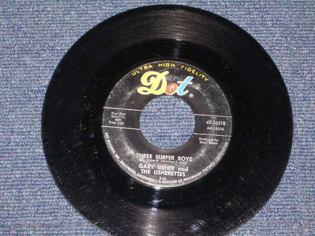 画像1: GARY USHER -  THREE SURFER BOY ( Ex+/Ex+ )   / 1963 US ORIGINAL 7" Single 