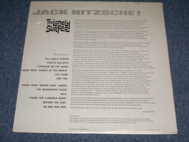 画像: JACK NITZSCHE - THE LONELY SURFER ( SEALED )  / 1963 US ORIGINAL Sealed Mono LP