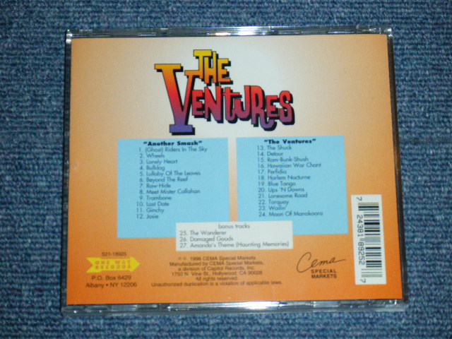 画像: THE VENTURES - ANOTHER SMASH + THE VENTURES ( 2 in 1+ BONUS TRACK ) / 1996 US Used CD 