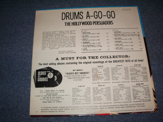画像: THE HOLLYWOOD PERSUADERS - DRUMS A GO-GO  / 1965 US ORIGINAL MONO  LP 